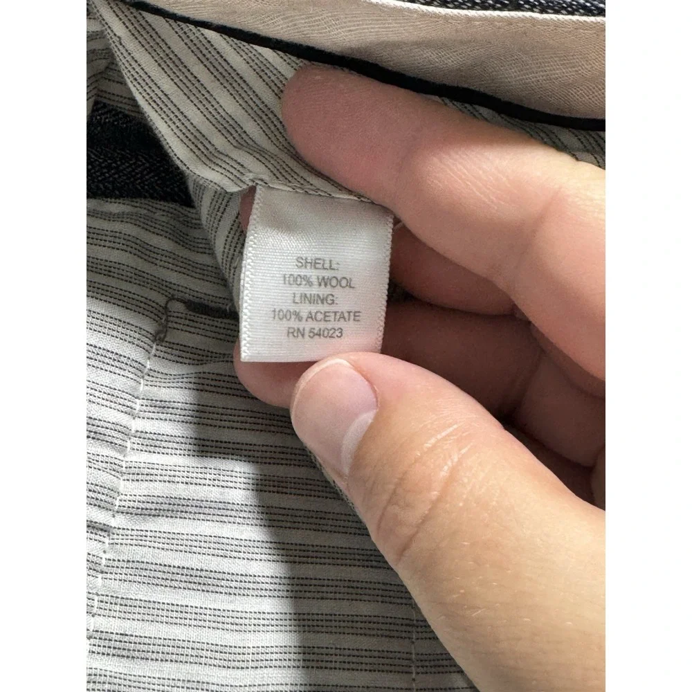 Banana Republic Tailored Slim Fit‎ Dress Pants Mens 36x34 Gray 100% Wool